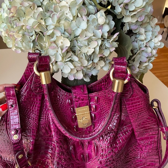 Brahmin Elisa. Gorgeous violet color. Worn once - Picture 3 of 8